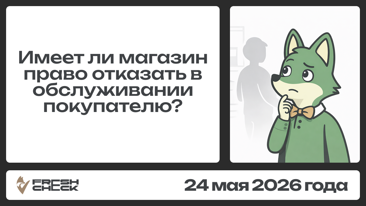 Имеет ли магазин право отказать в обслуживании покупателю обложка
