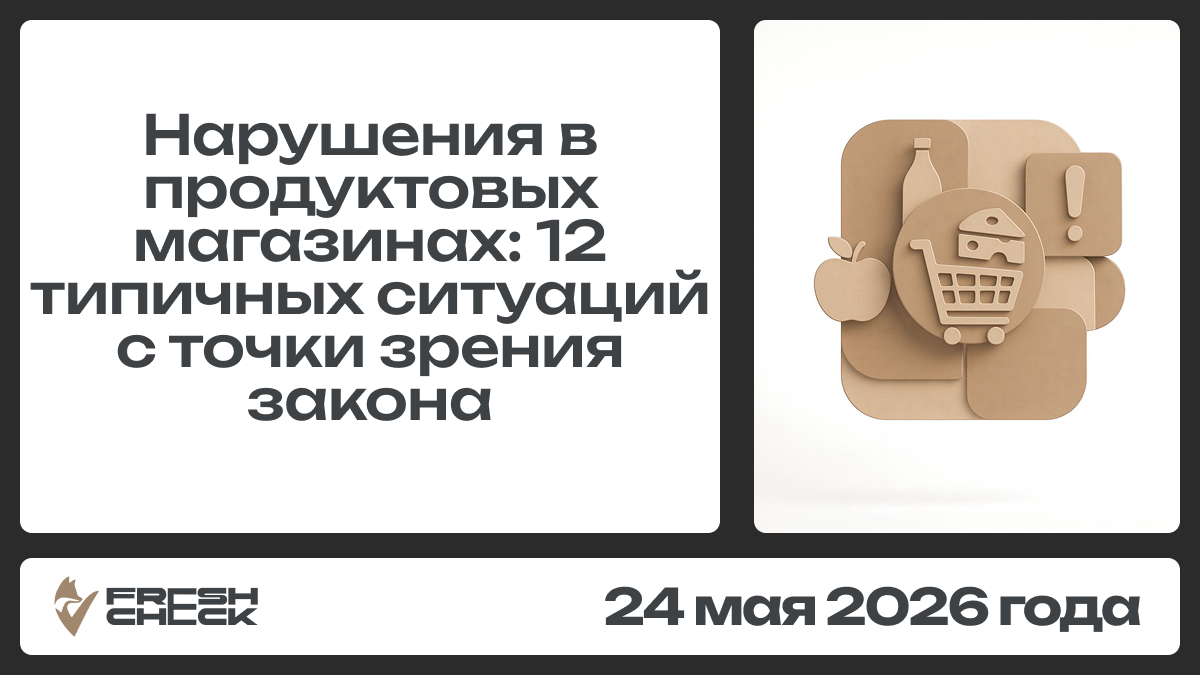 Нарушения в продуктовых магазинах: 12 типичных ситуаций с точки зрения закона обложка